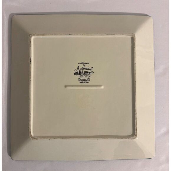 Artimino Red Rooster Hand Painted Large Serving Platter Discountinued - Picture 6 of 6